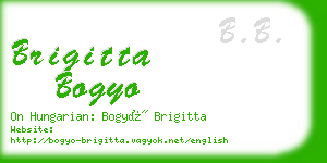 brigitta bogyo business card